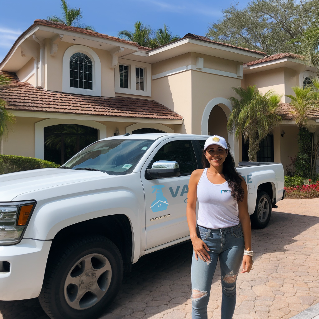 Adriana near one of our luxury rental properties
